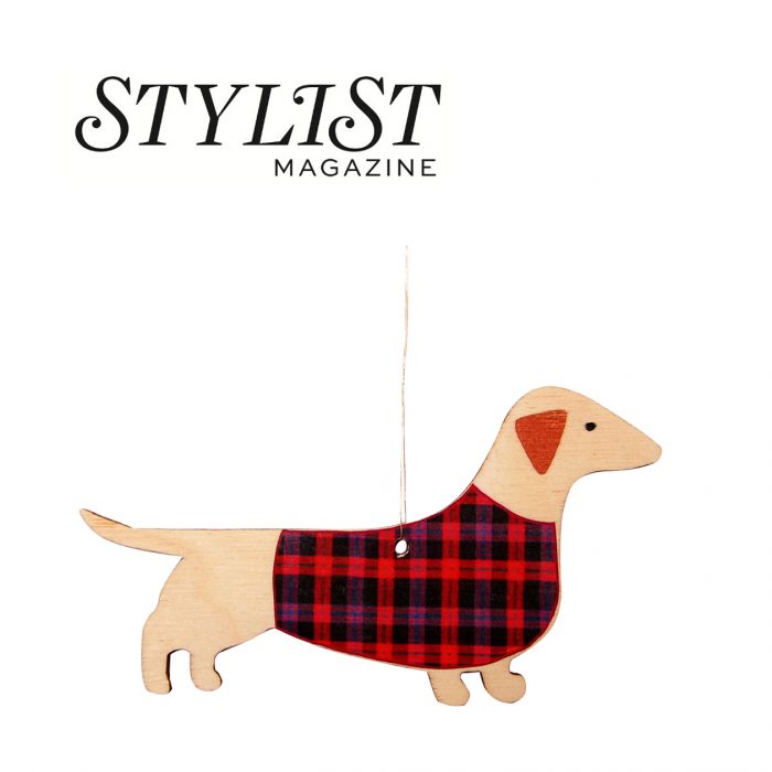 Mary Kilvert's Dashing Dachshund Christmas Decoration as featured in Stylist Magazine