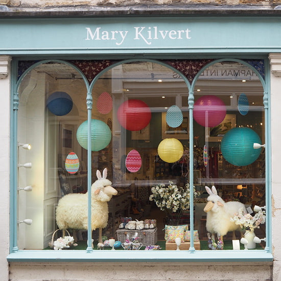 Easter window display at Mary Kilvert Shop & Studio