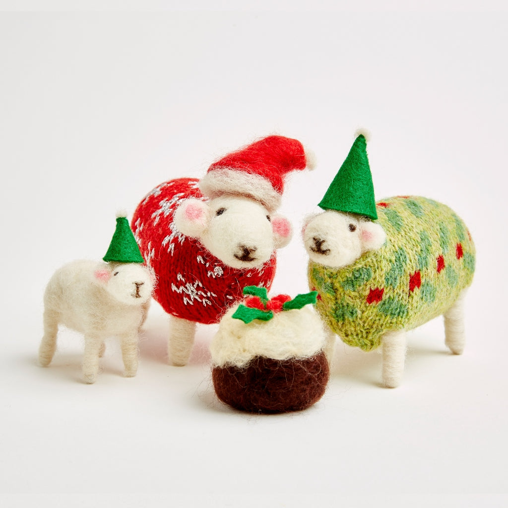 Santa and His Helpers Christmas Card by Mary Kilvert