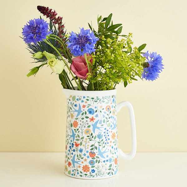 Summer Swallows Jug by Mary Kilvert