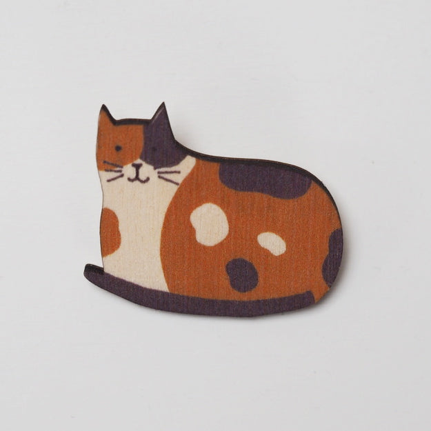 Tabby Cat Brooch by Mary Kilvert