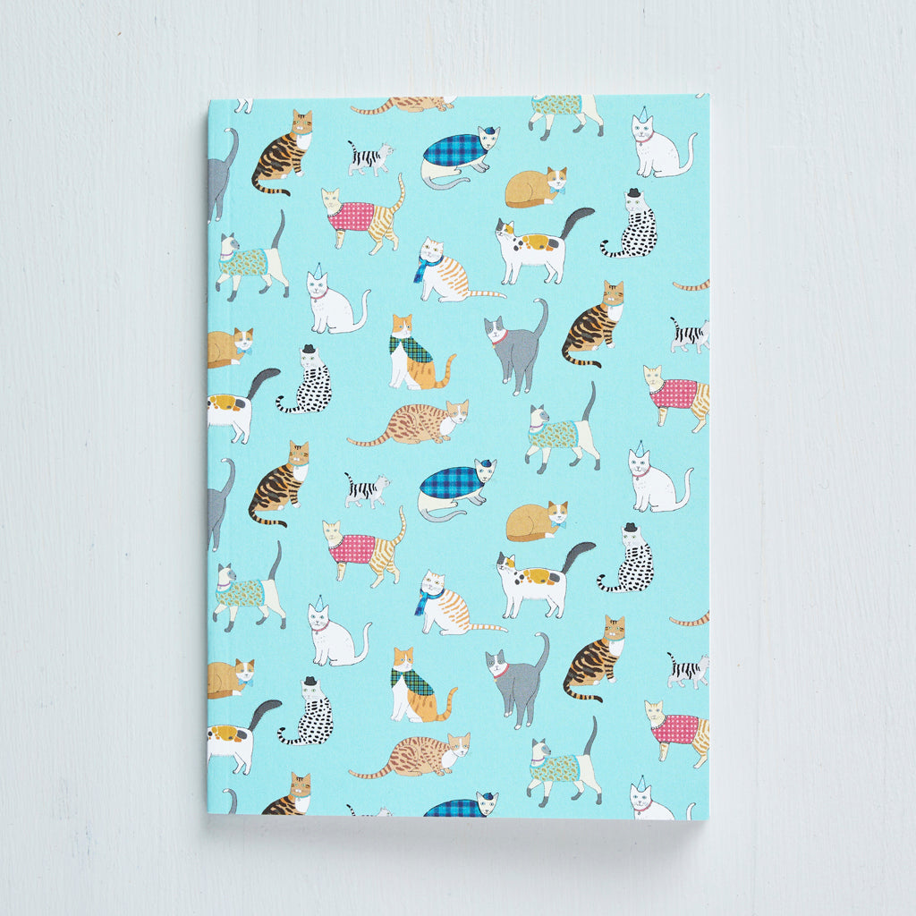 Small Cat Pattern Notebook by Mary Kilvert