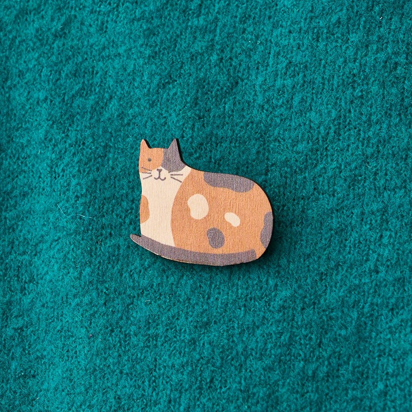 Tabby Cat Brooch by Mary Kilvert