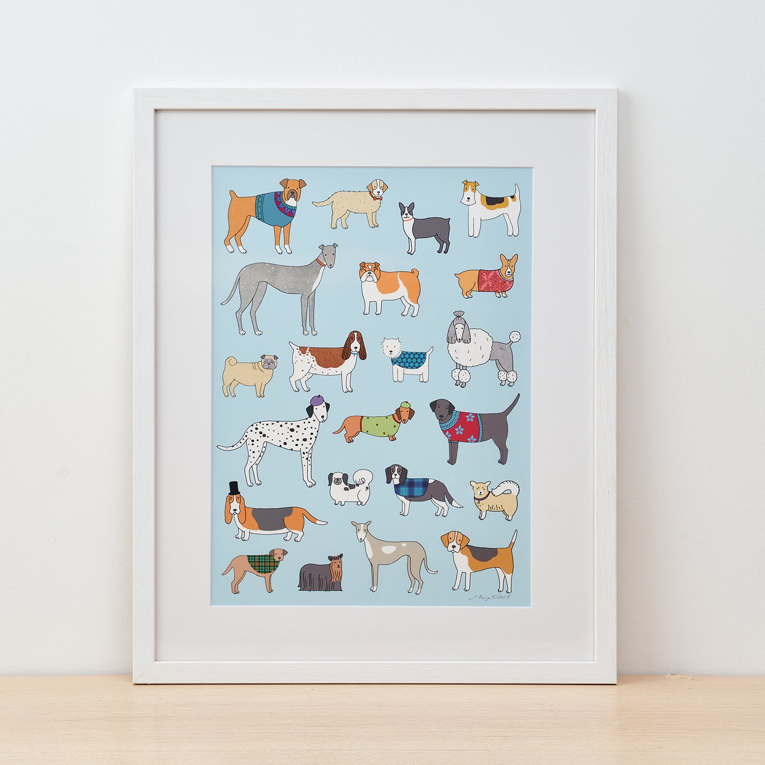 Dog Pattern Fine Art Print by Mary Kilvert