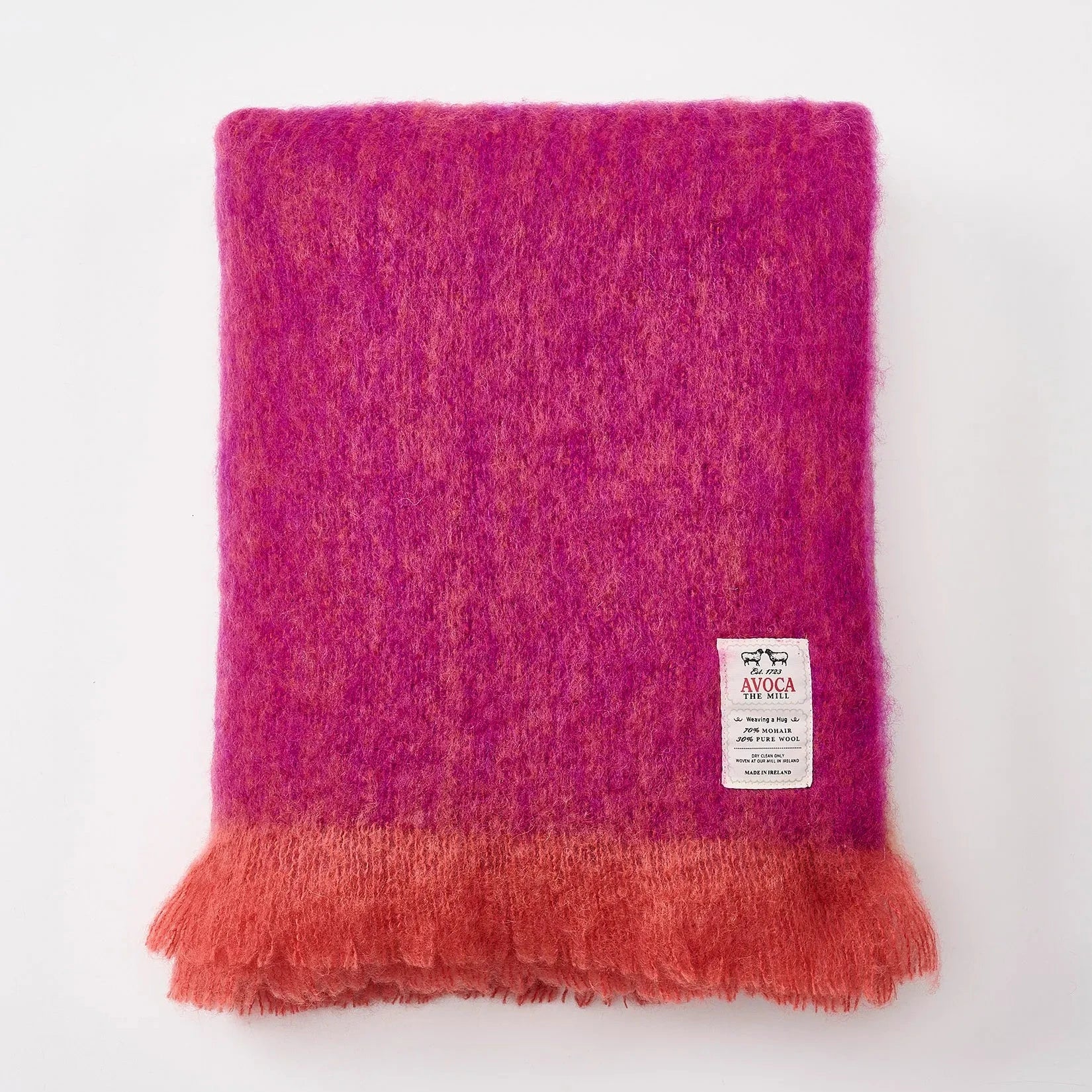 Large Fuchsia Mohair Throw