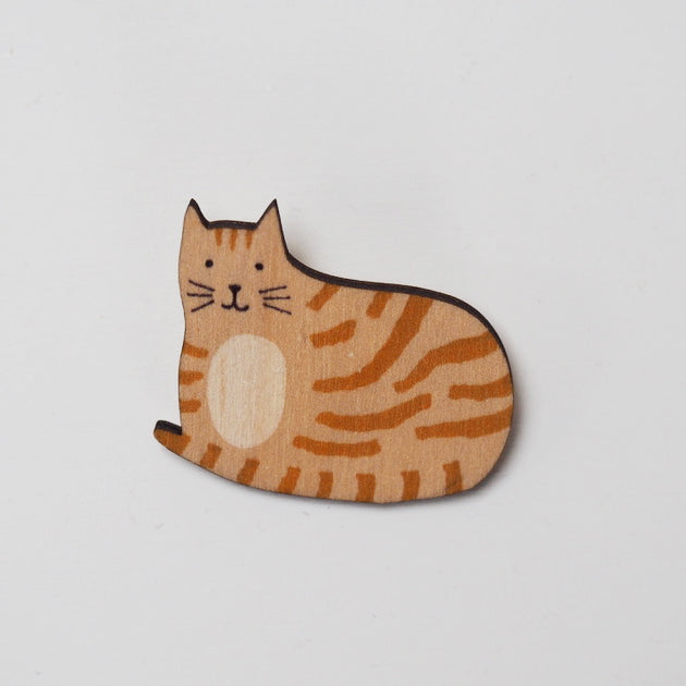 Ginger Cat Brooch by Mary Kilvert