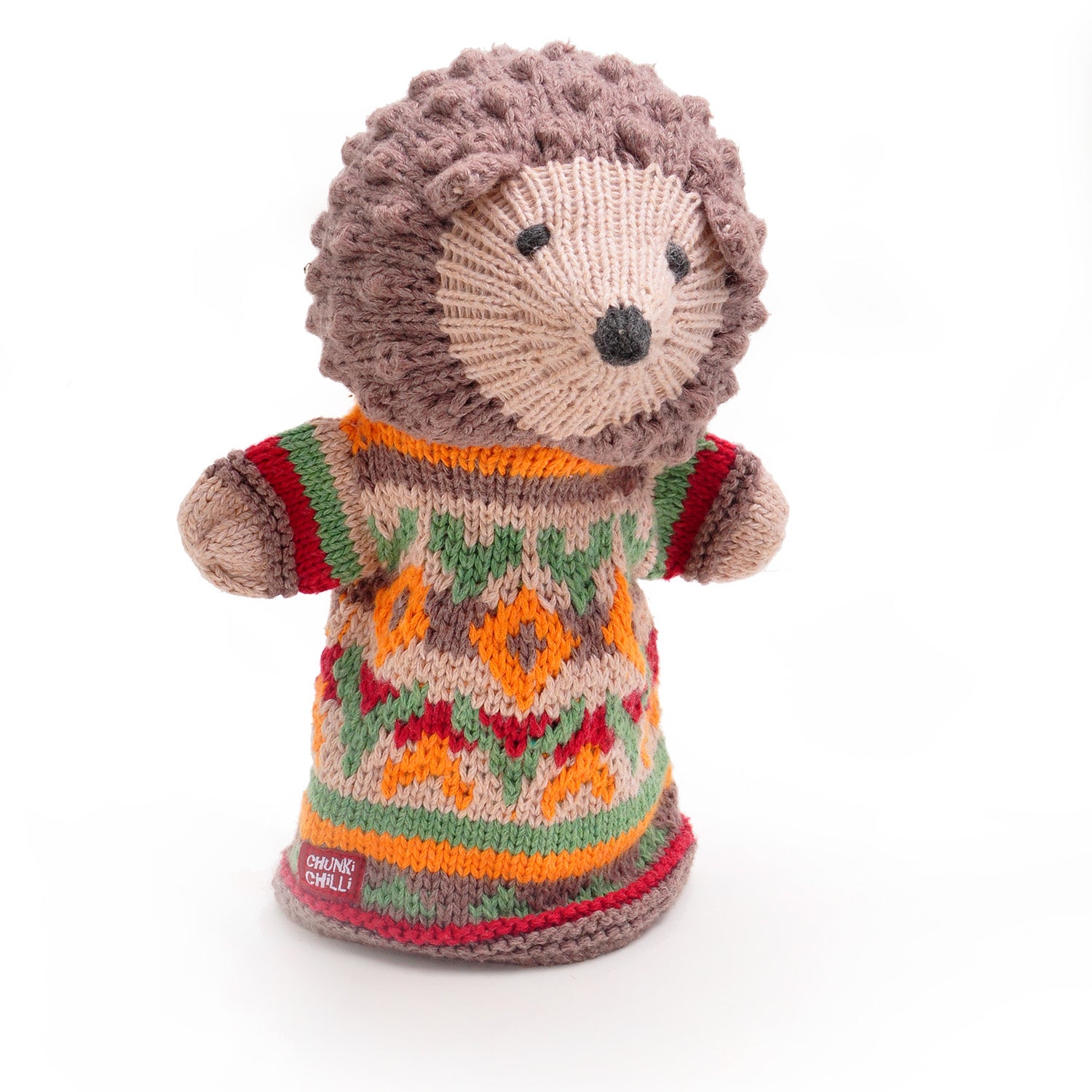 Hedgehog Hand Puppet in Organic Cotton