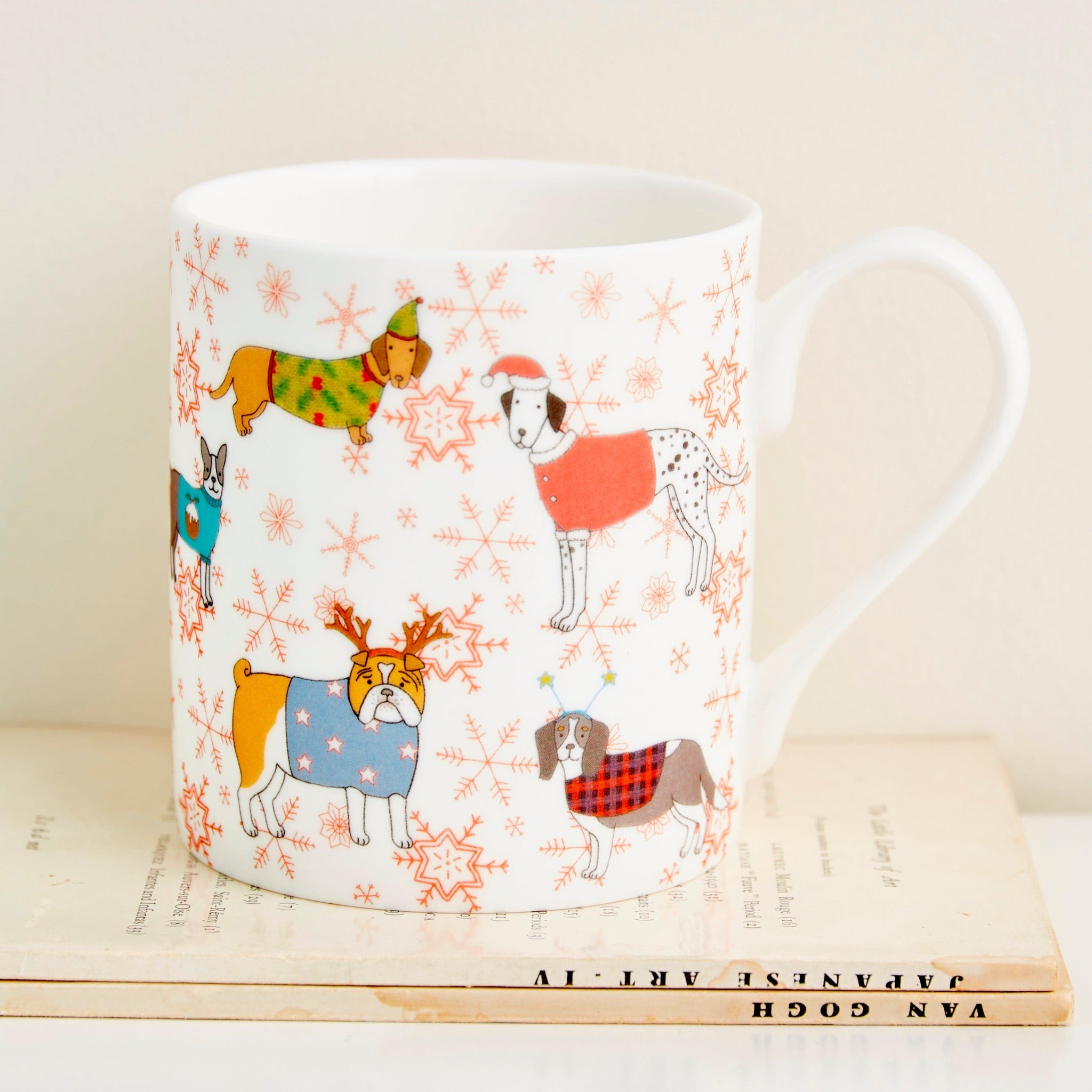 Christmas Canines Mug by Mary Kilvert