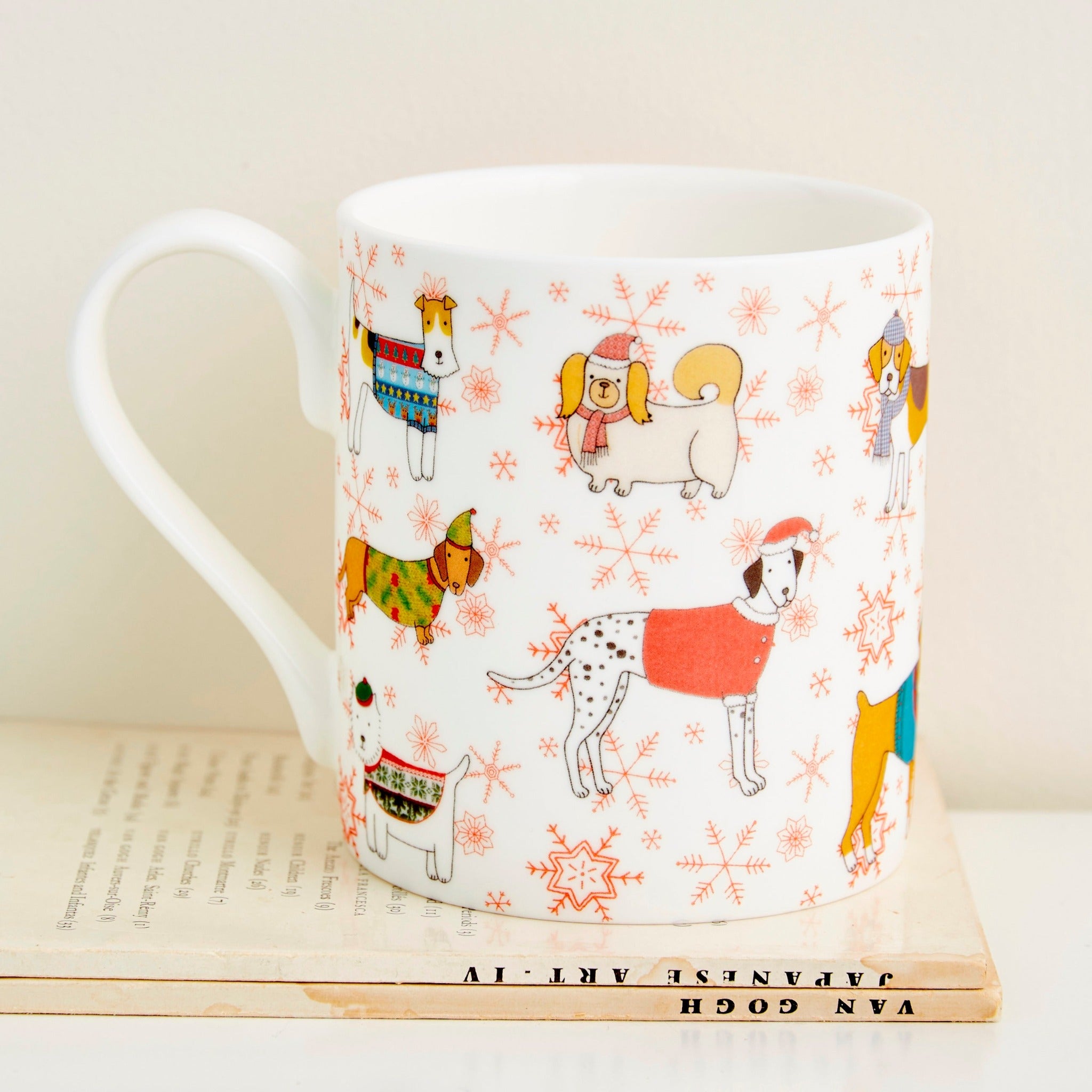 Christmas Canines Mug by Mary Kilvert