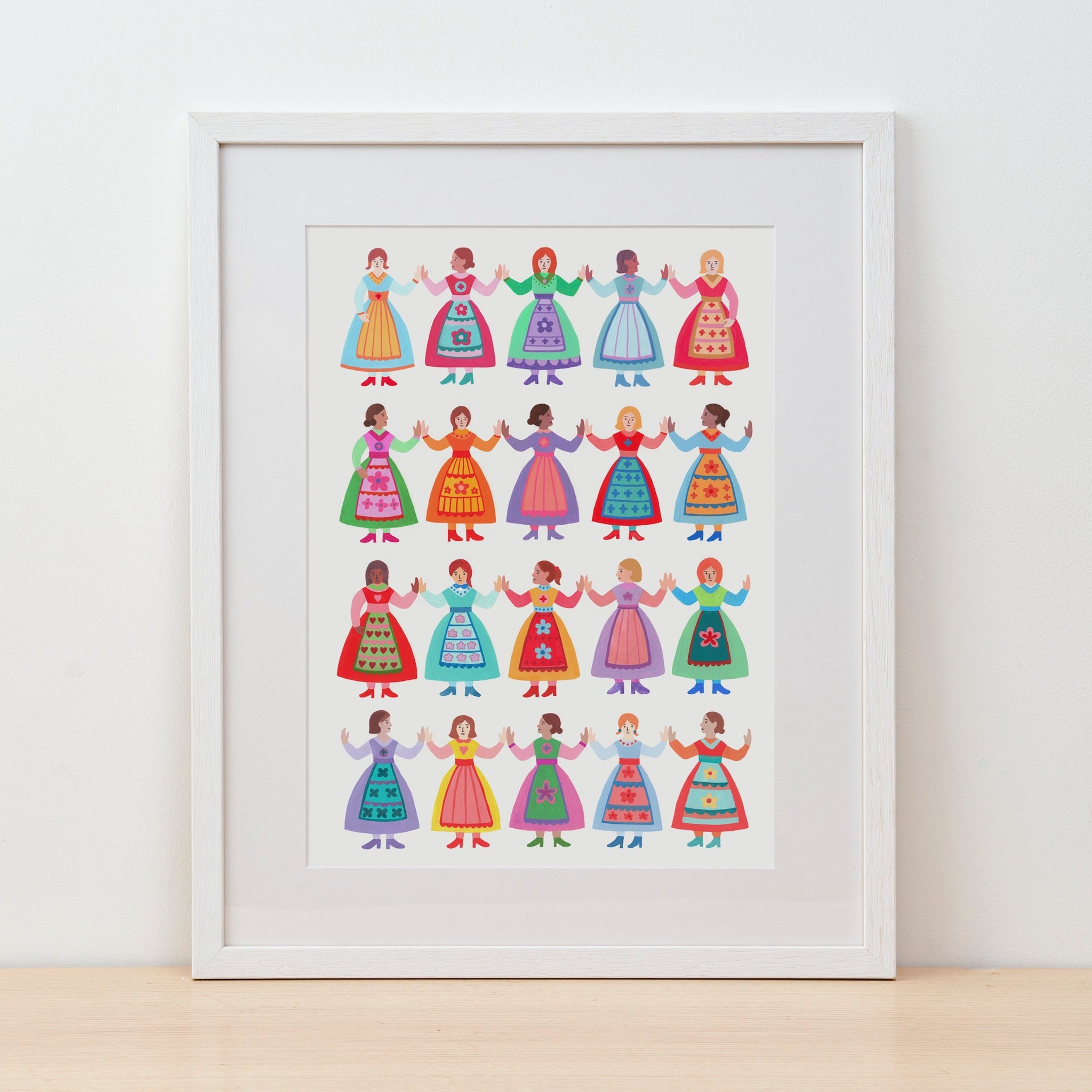 Folk Dance Fine Art Print by Mary Kilvert