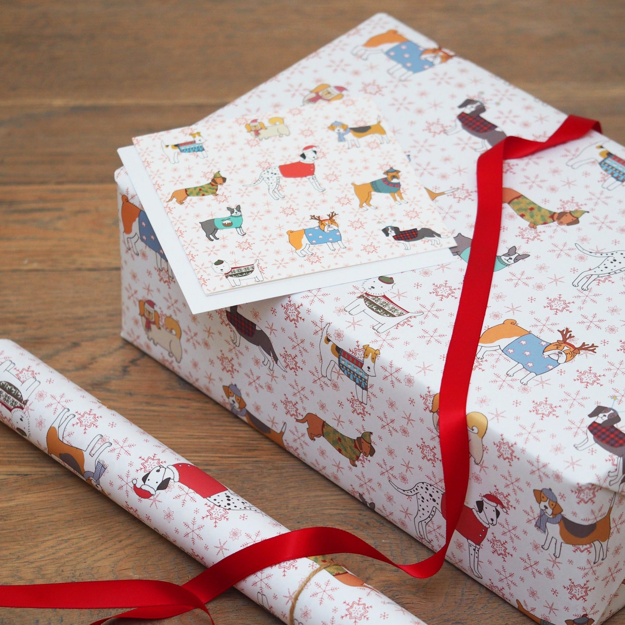 Christmas Canines Gift Wrap by Mary Kilvert