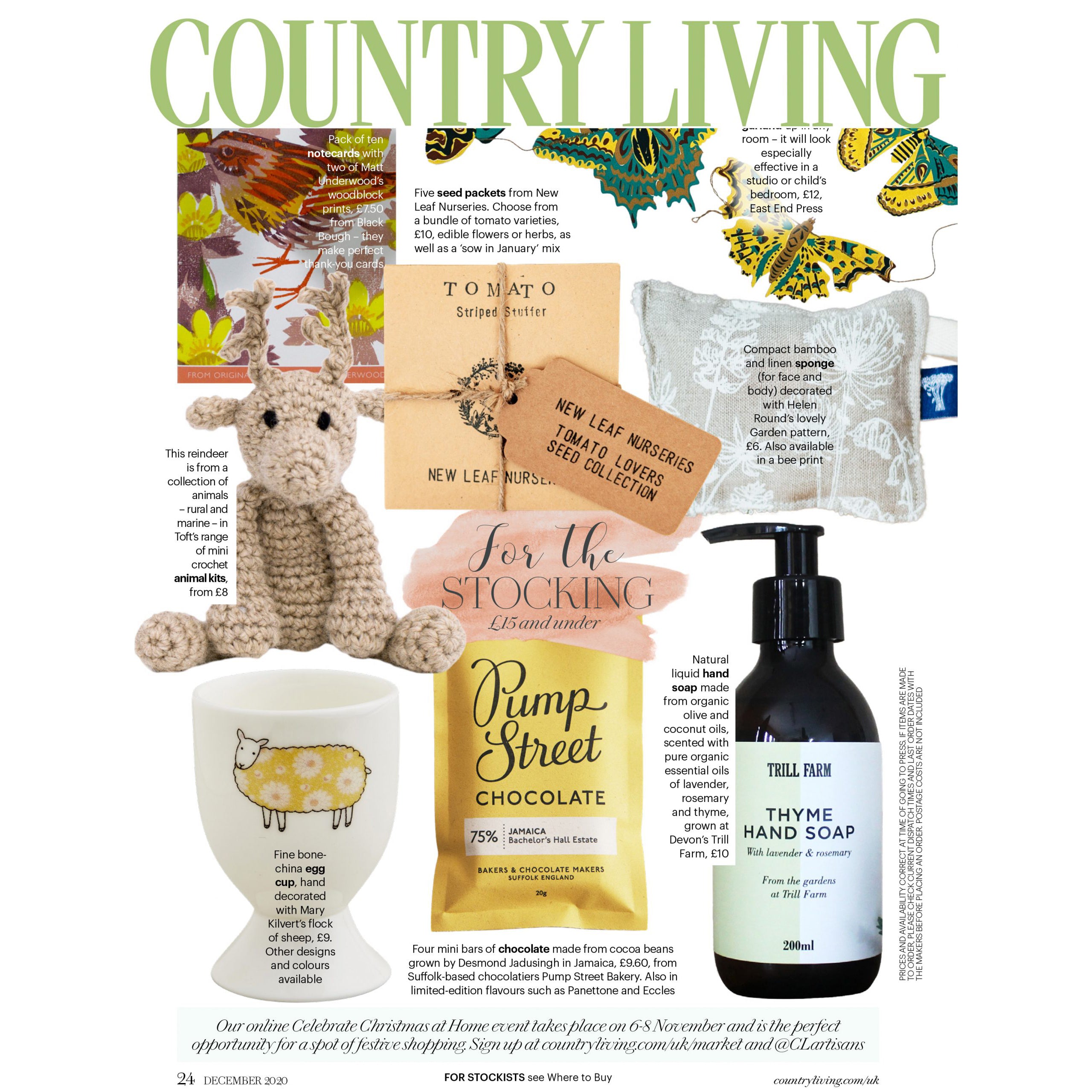 Mary Kilvert's China Sheep Egg Cup featuring in Country Living Magazin