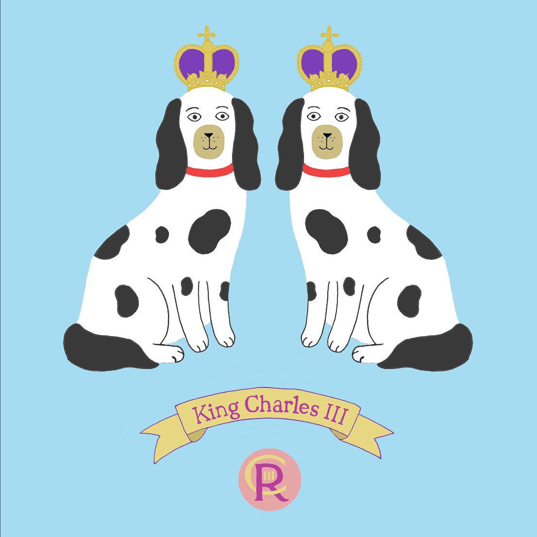 Mary Kilvert's King Charles Spaniel design for the coronation of King Charles III