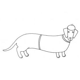 Larry Long Dog Colouring Competition Template