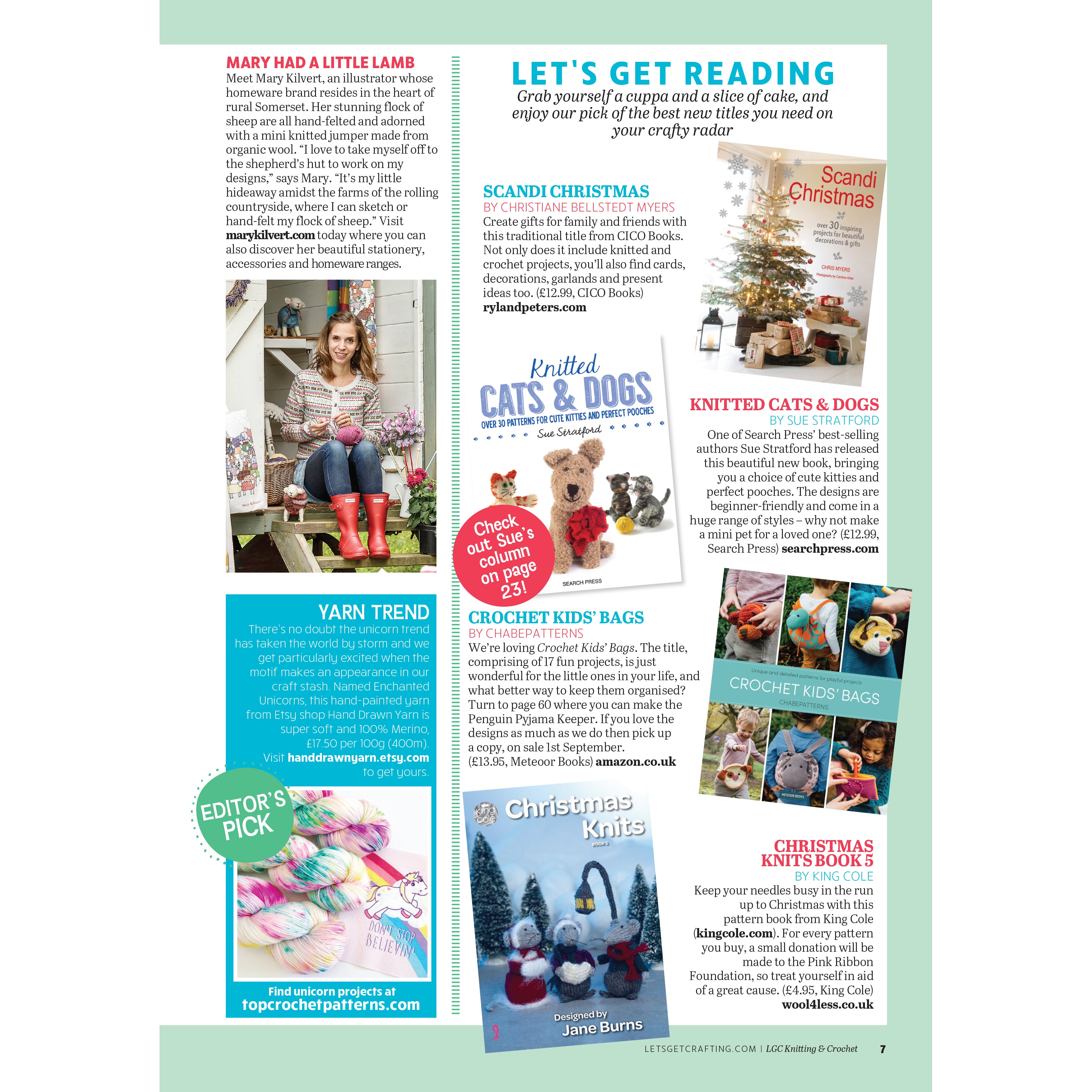 Mary Kilvert feature in Let's Get Crafting magazine