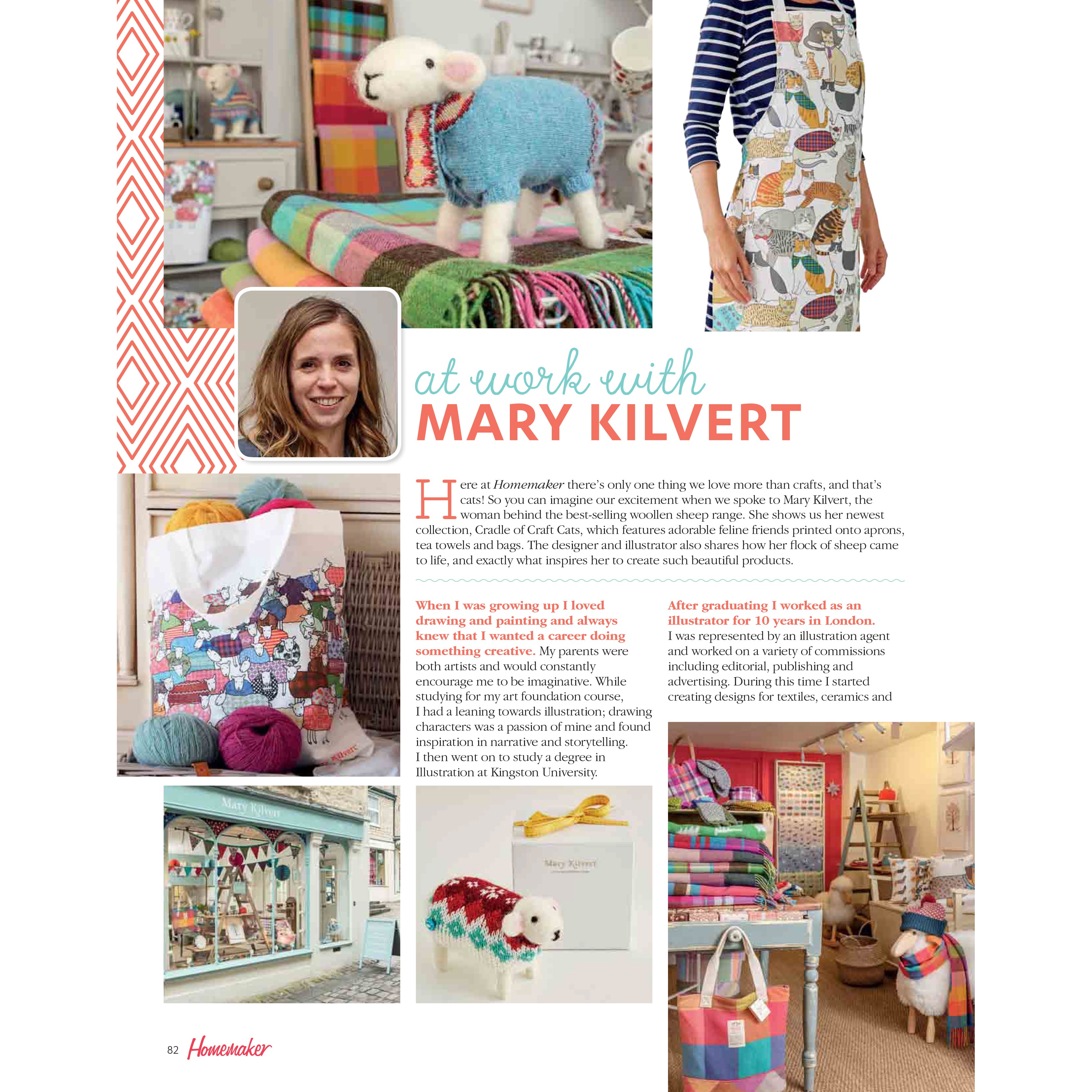 'At Work with Mary Kilvert' article in Homemaker magazine