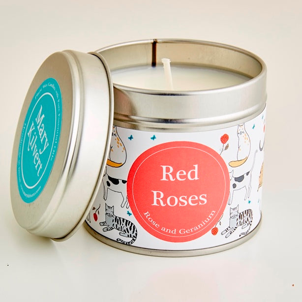 Red Roses Candle by Mary Kilvert