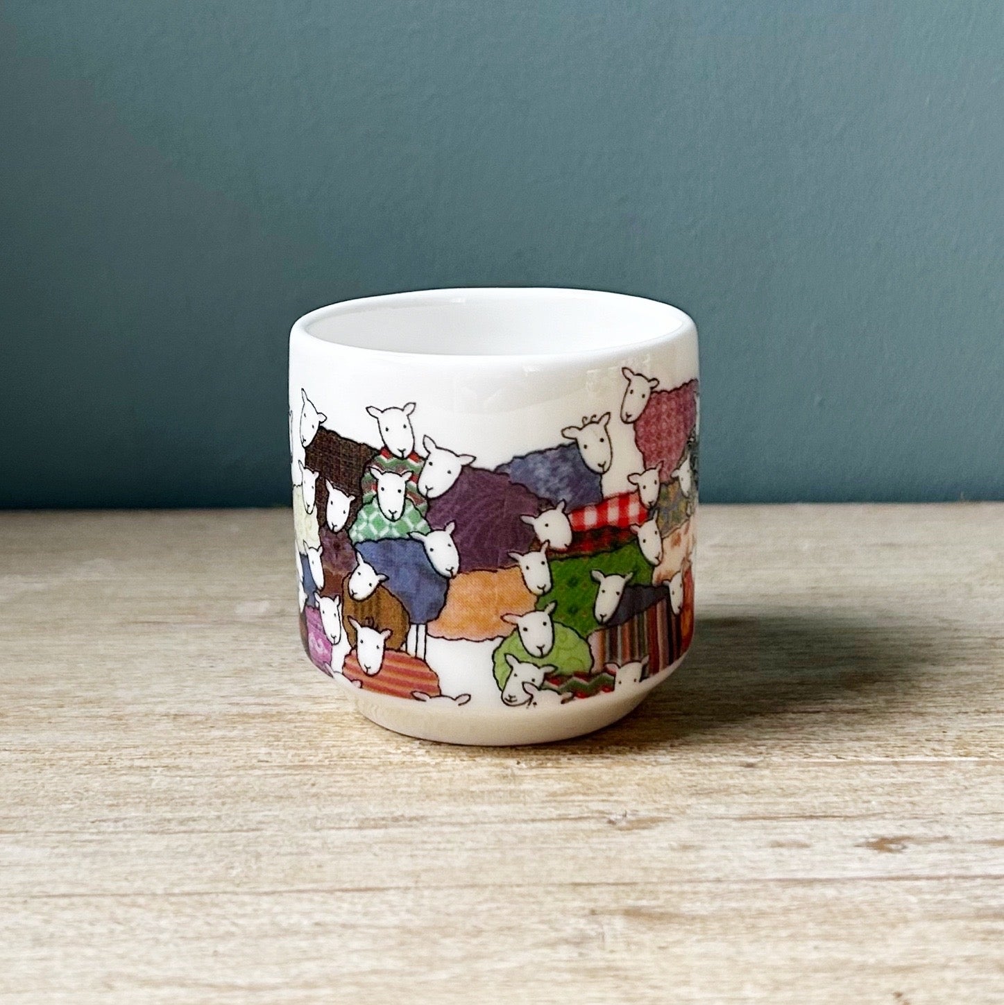 Colourful Sheep Little Pot by Mary Kilvert