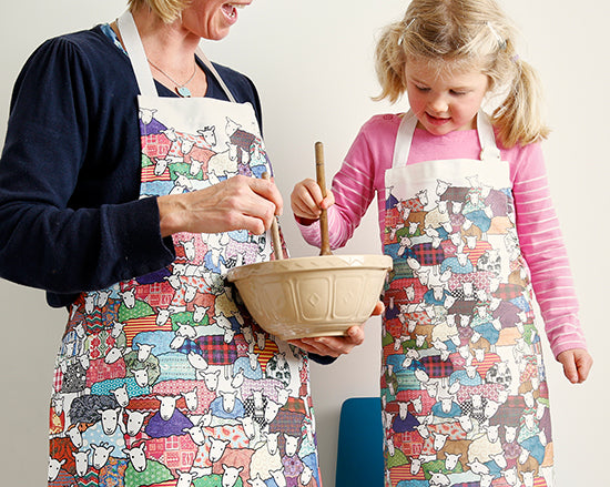 Children's Colourful Sheep Apron by Mary Kilvert