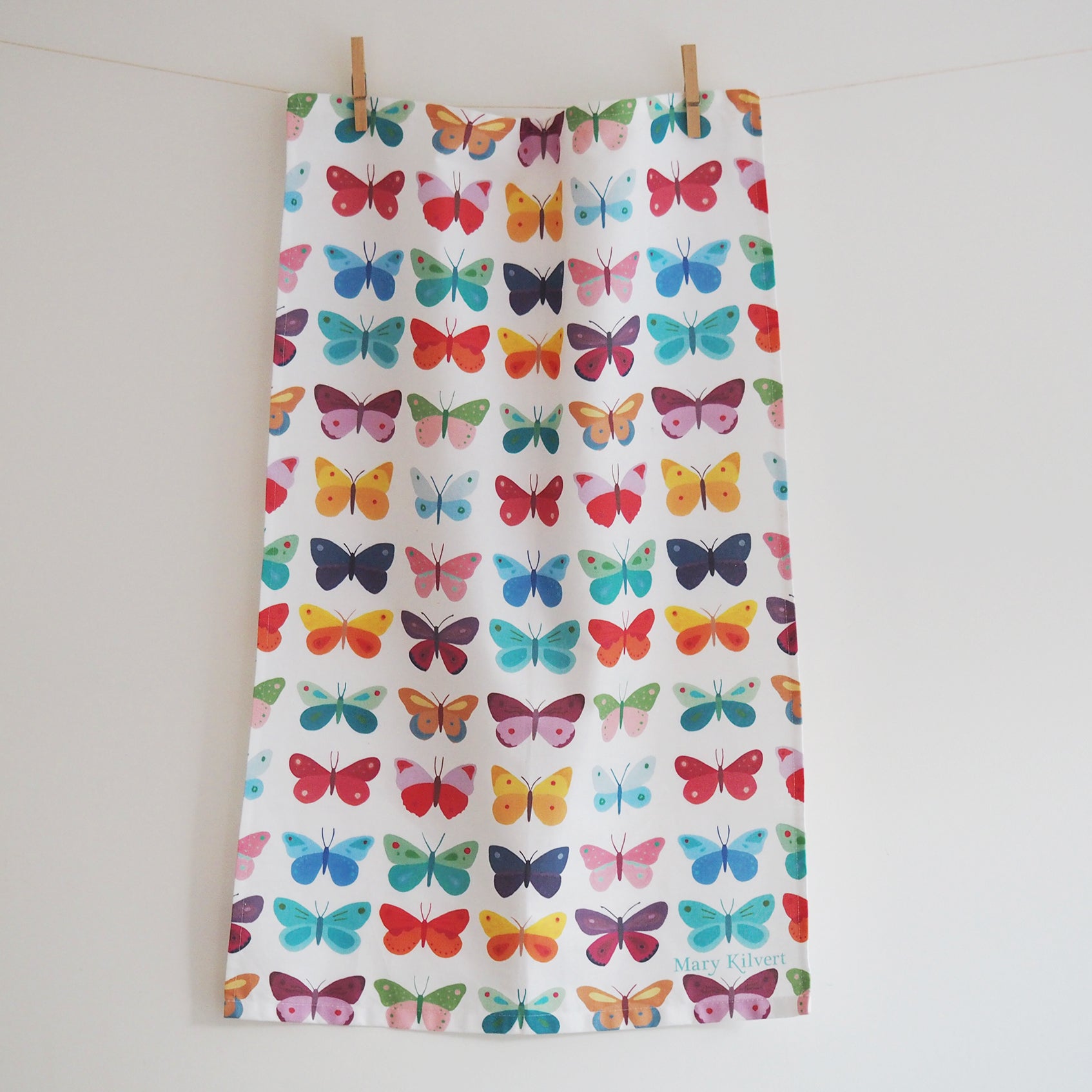 Butterfly Tea Towel by Mary Kilvert