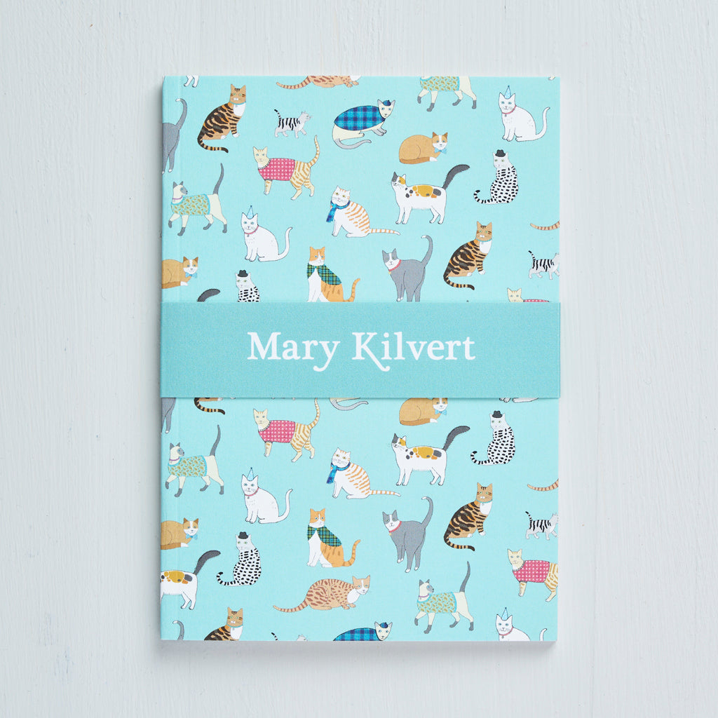 Large Cat Pattern Notebook by Mary Kilvert