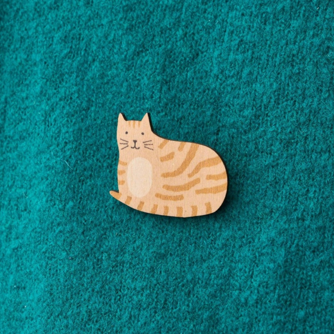 Ginger Cat Brooch by Mary Kilvert