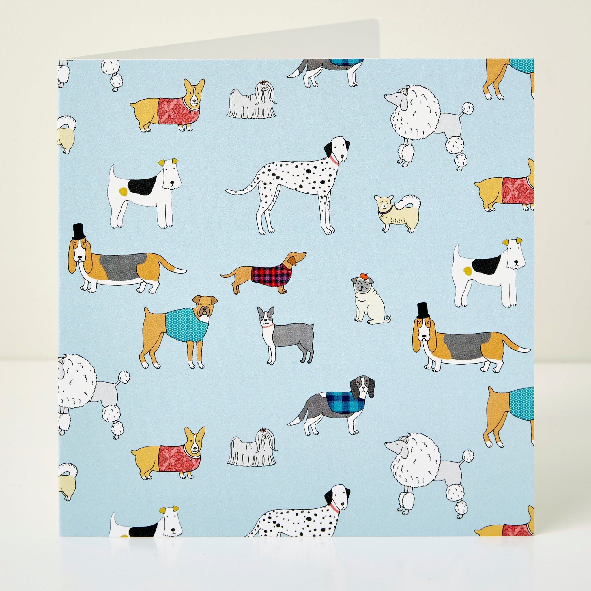 Dog Pattern Greeting Card by Mary Kilvert