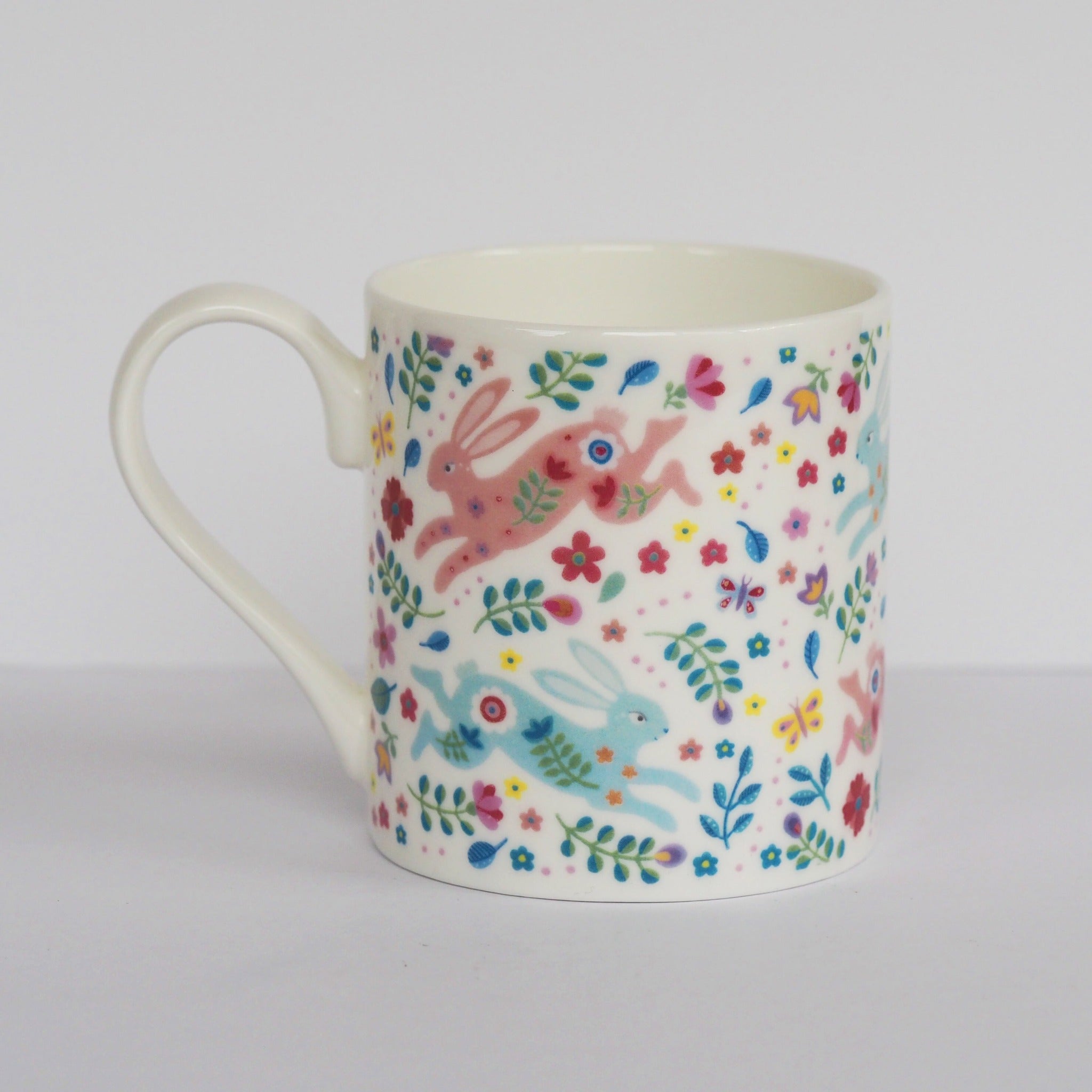 Folk Rabbit Mug by Mary Kilvert