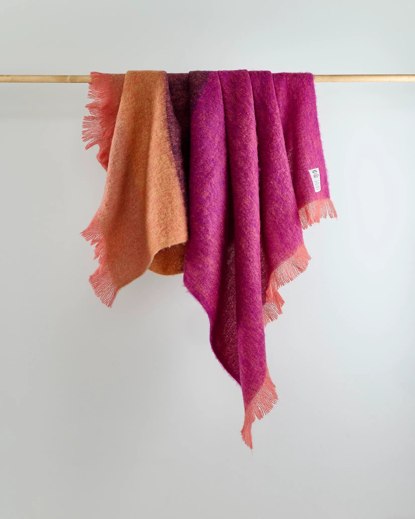 Large Fuchsia Mohair Throw