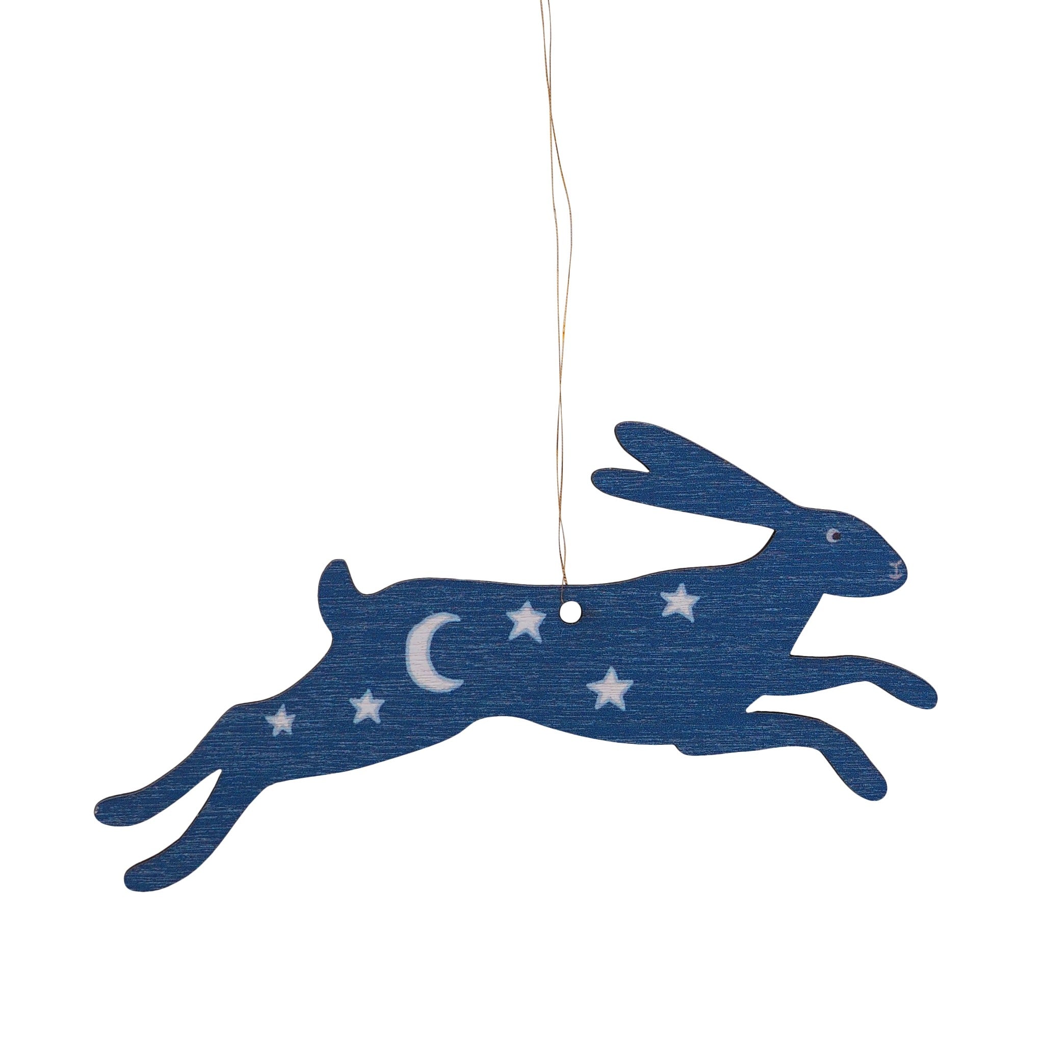 Magic Hare Wooden Decoration by Mary Kilvert