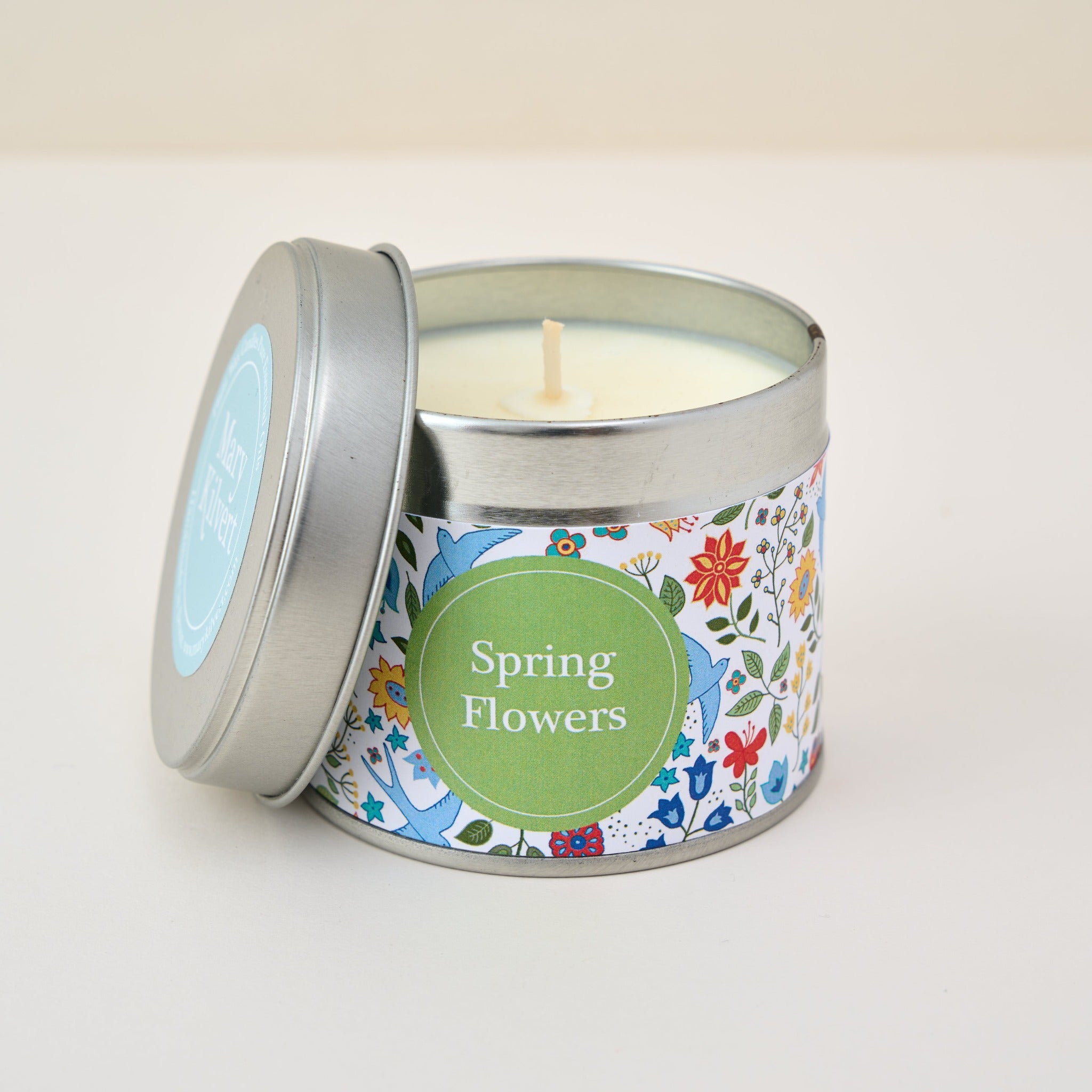 Spring Flowers Candle by Mary Kilvert
