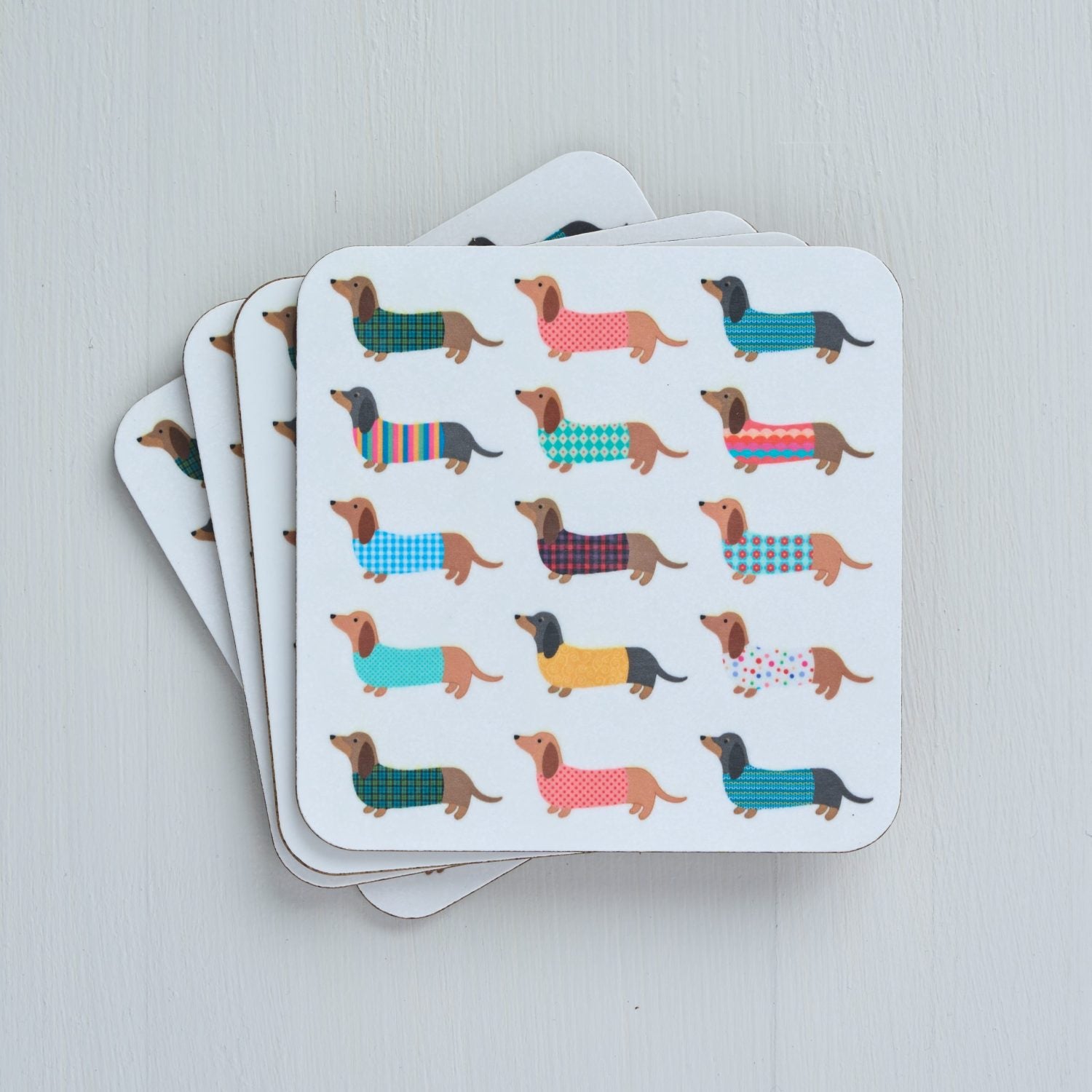 Dashing Dachshund Coasters by Mary Kilvert