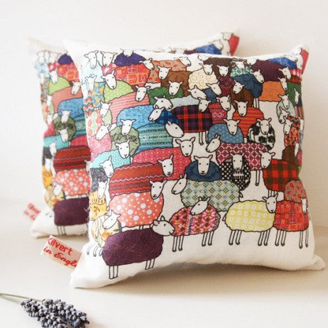 Small Colourful Sheep Lavender Cushion