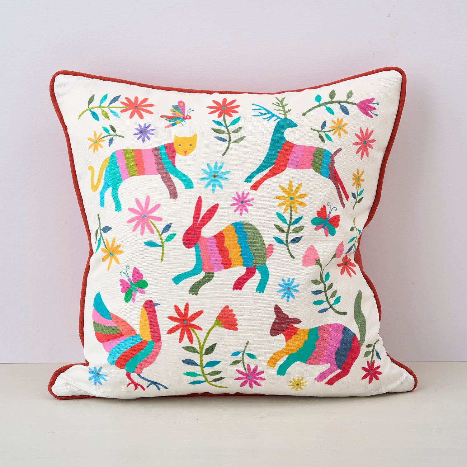 Otomi Animals Cushion by Mary Kilvert