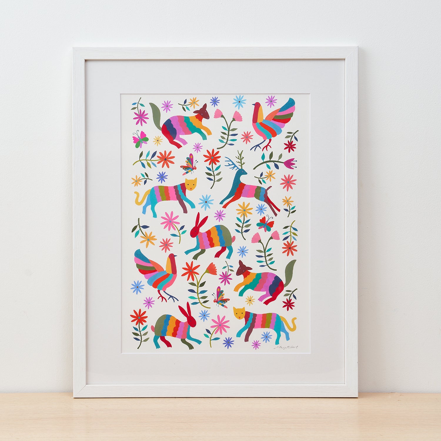 Otomi Animals Fine Art Print by Mary Kilvert