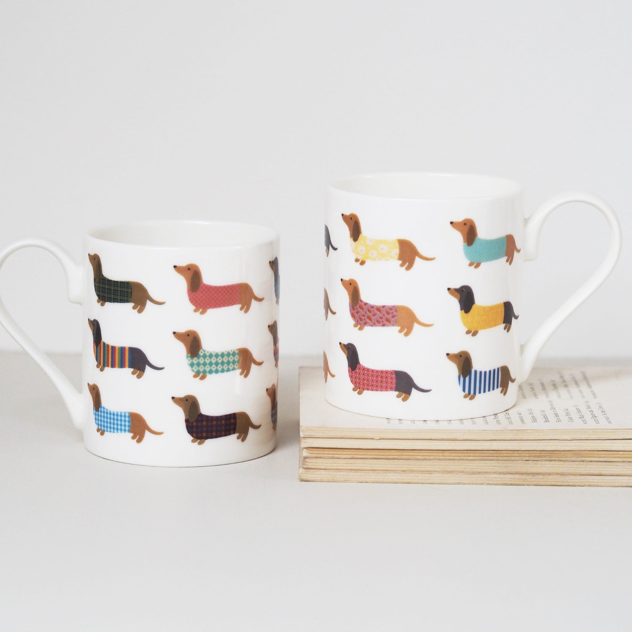 Dashing Dachshund Mug by Mary Kilvert