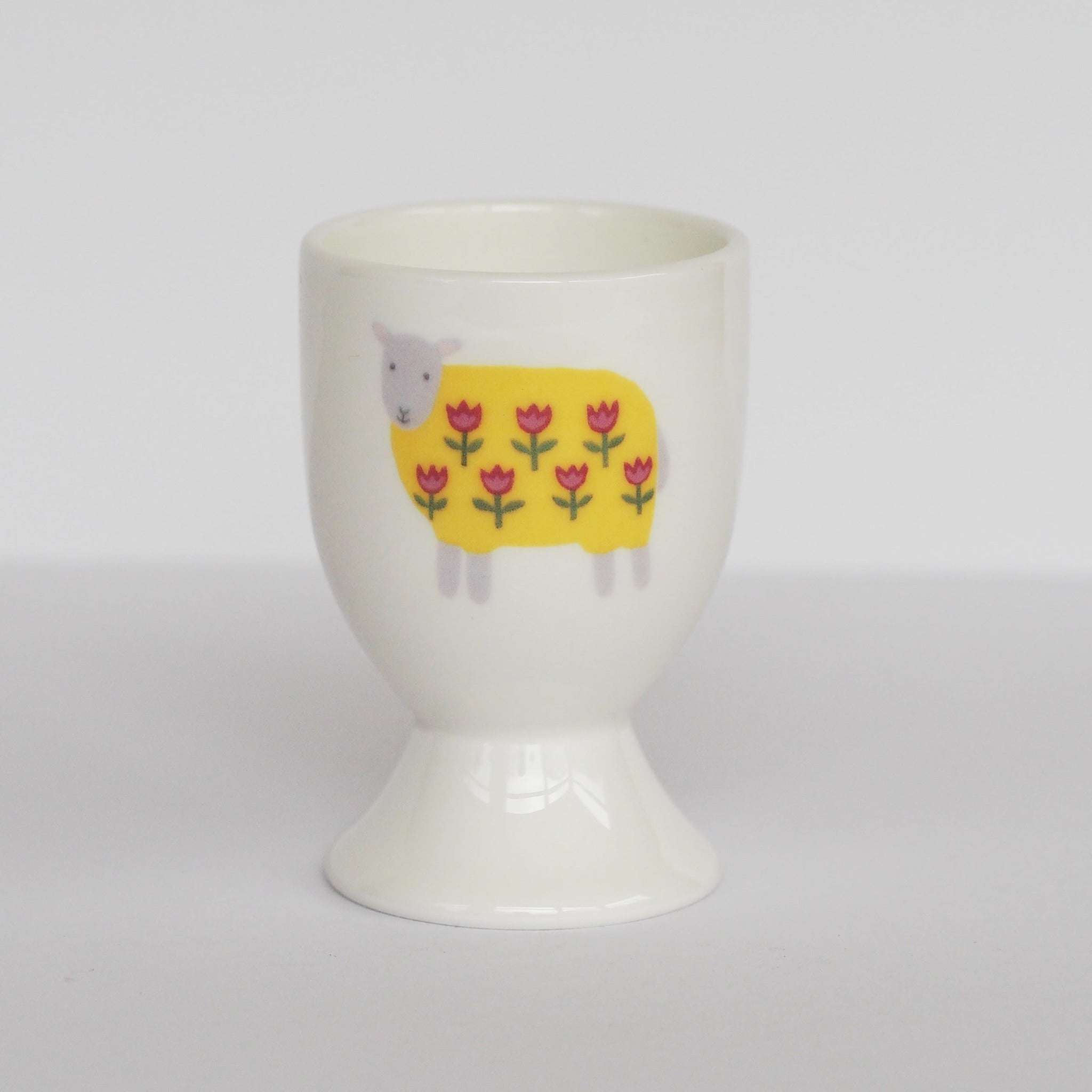 Yellow Sheep Egg Cup by Mary Kilvert