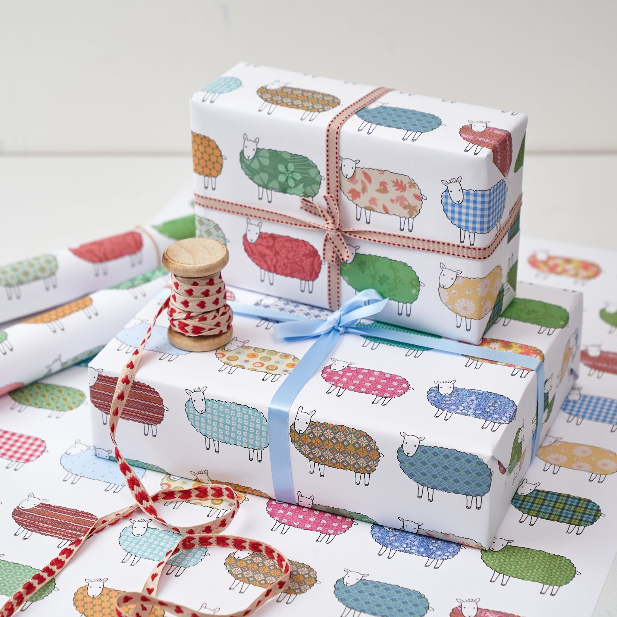 Colourful Sheep Gift Wrap by Mary Kilvert