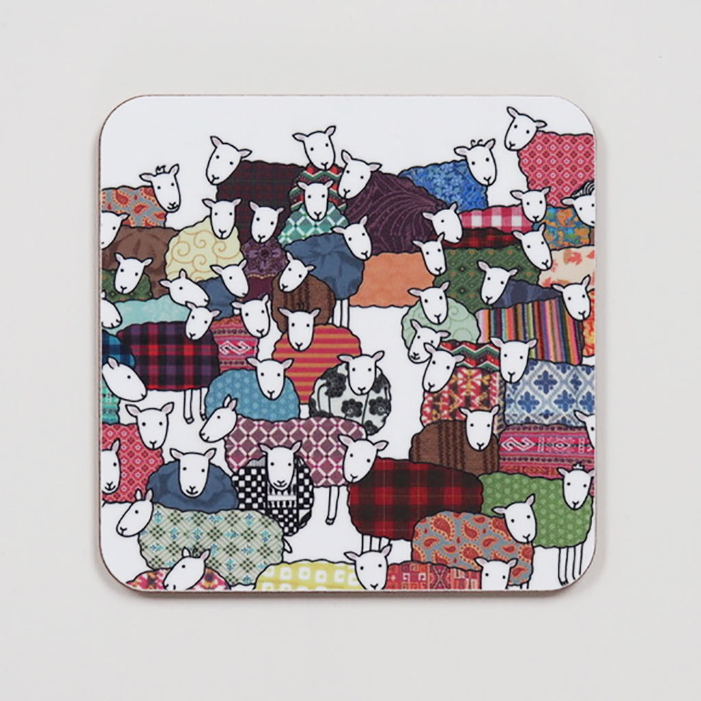 Colourful Sheep Coasters by Mary Kilvert