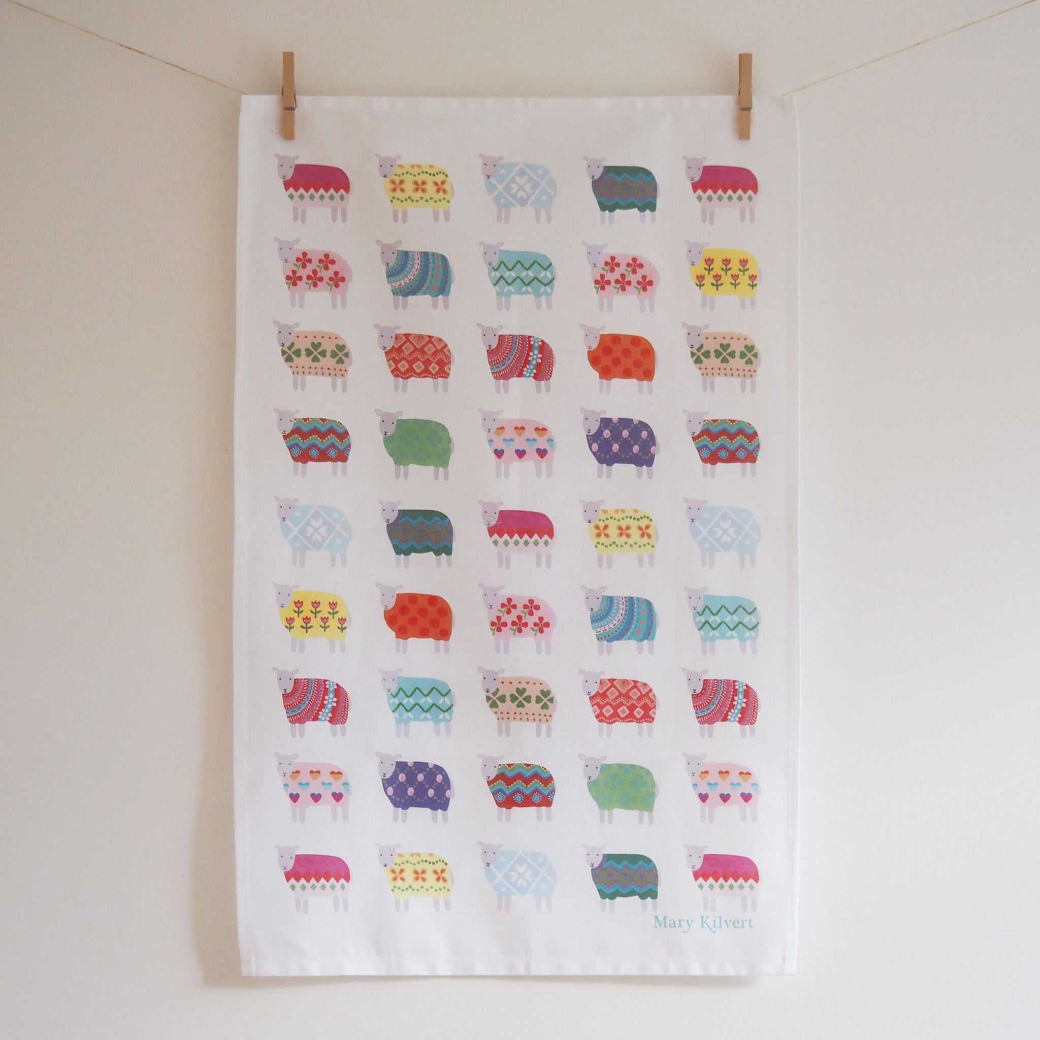 Sheep Pattern Tea Towel