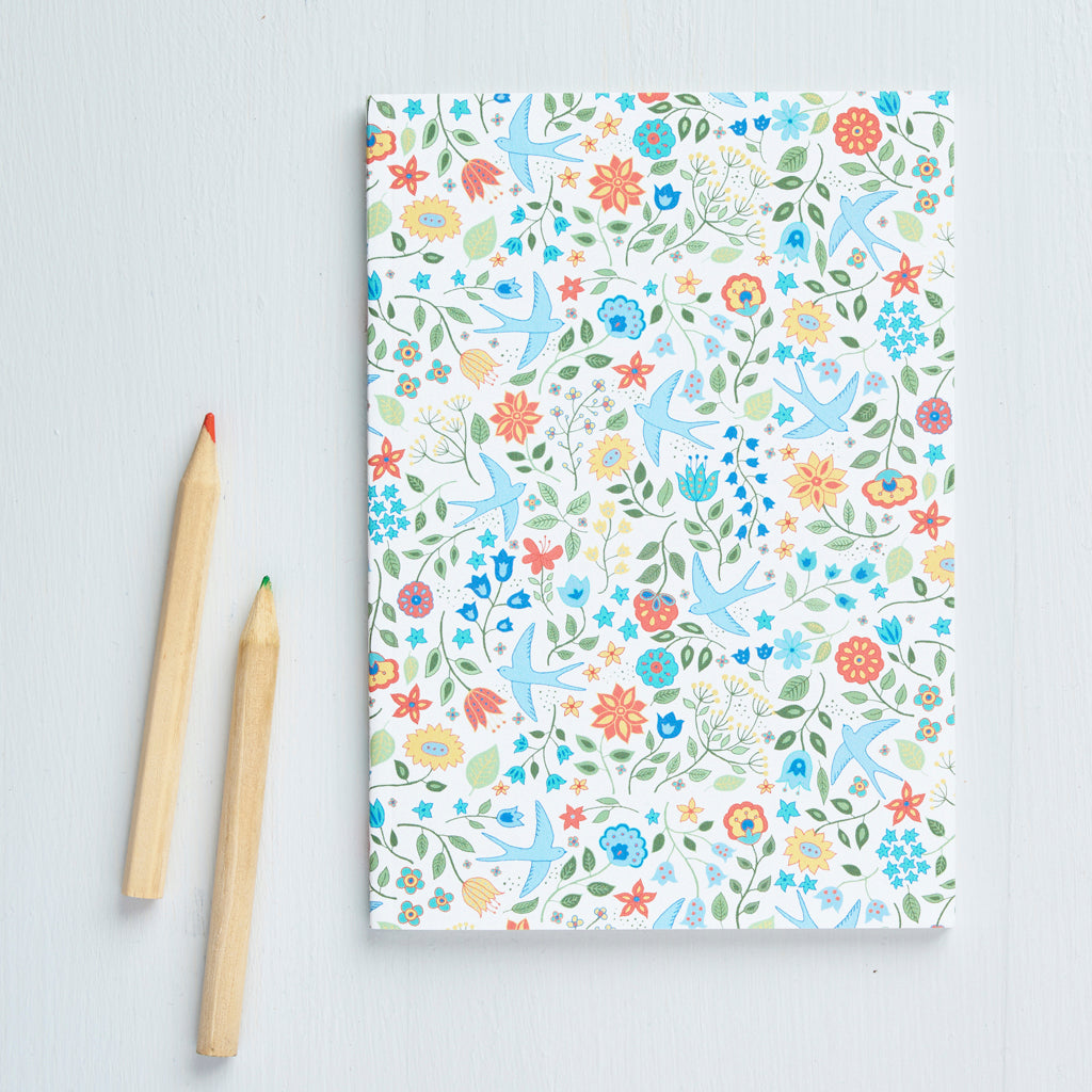 Small Summer Swallows Notebook by Mary Kilvert