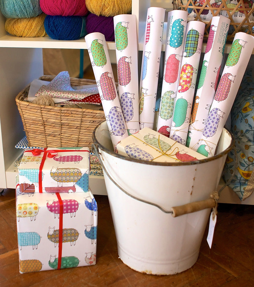 Colourful Sheep Gift Wrap by Mary Kilvert