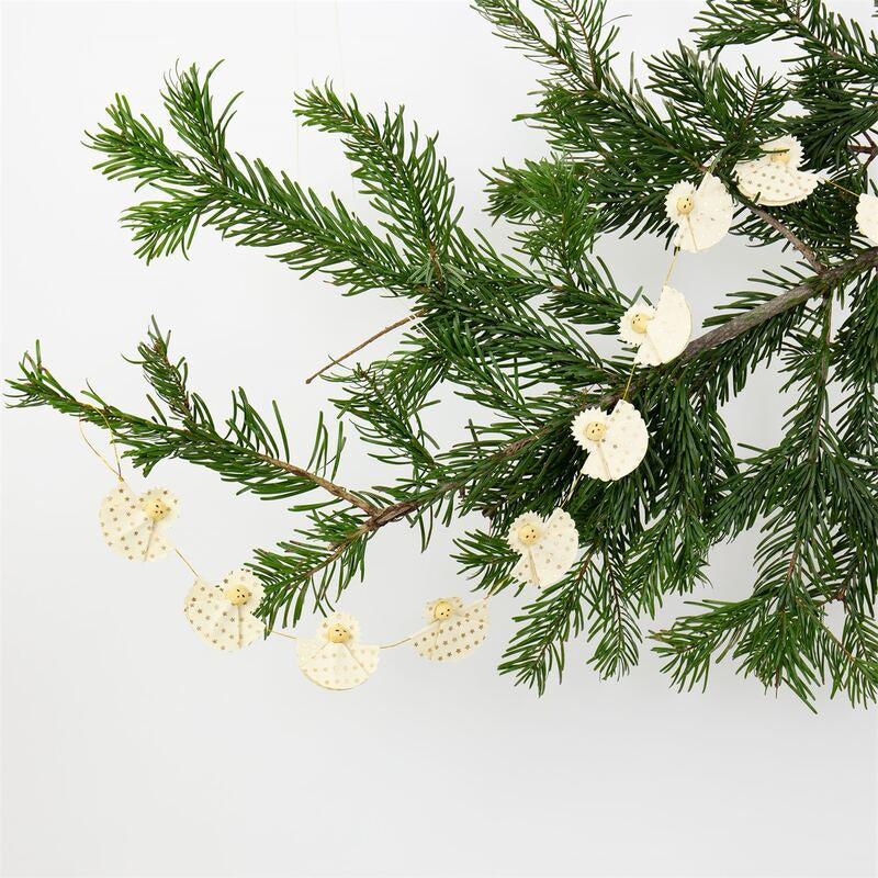 White & Gold Stella Angel Garland